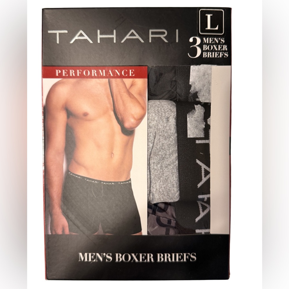 Tahari Men's Boxer Briefs - Black and Gray (3 Pack)